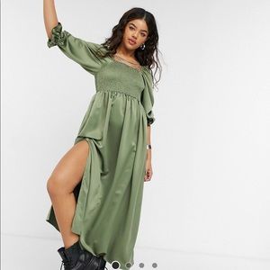 ASOS satin midi dress size US 10 NWOT